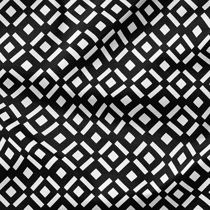 Arden 2-Pack Outdoor Patio Dining Chair Cushion, 20x44, Rain-Proof Seat Pad, Fade-Resistant Outdoor Cushion Black Demi Tile