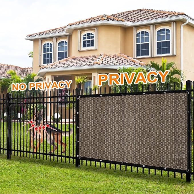 Artpuch 90% Sun Shade Cloth, 5 x 10 FT Pergola Shade Cover Canopy with Grommets, Sun Screen Fabric Tarp for Patio, Outdoor, Garden, Backyard, Mocha