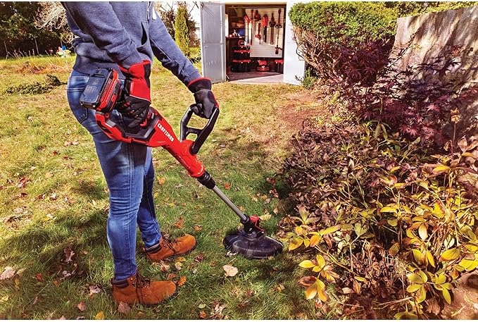 CRAFTSMAN V20 Weed Wacker Cordless String Trimmer and Edger, Weed Eater Includes 2.0 Ah Battery and Charger, Lightweight, Extended Runtime, 2 Speed (CMCST900D1)