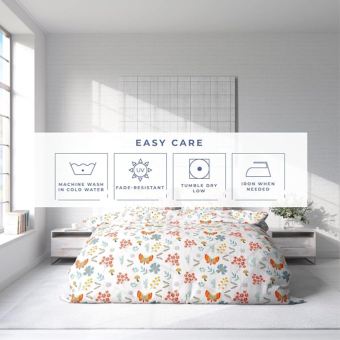 Kotton Culture 3 Pc Queen Size Duvet Cover Set- 100% Egyptian Cotton Sateen 600 Thread Count Ultra Soft Premium Durable Comforter Cover Zipper Closure & Corner Ties (Rain Forest, Queen/Full 90" X 90")