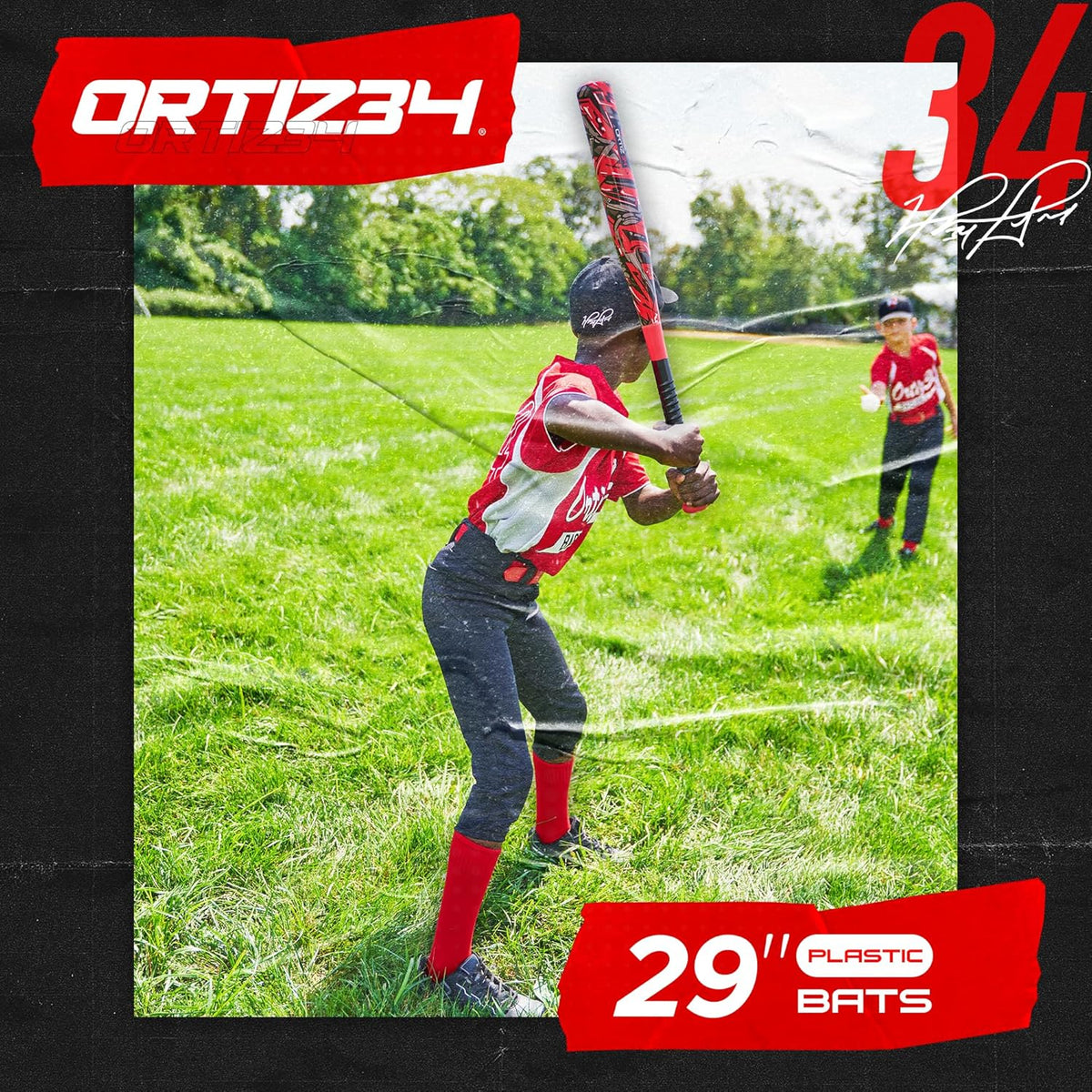 Ortiz34 Baseball Bat & Ball Set - Graffiti Design for Youth & Adults | Perfect for Backyard Fun