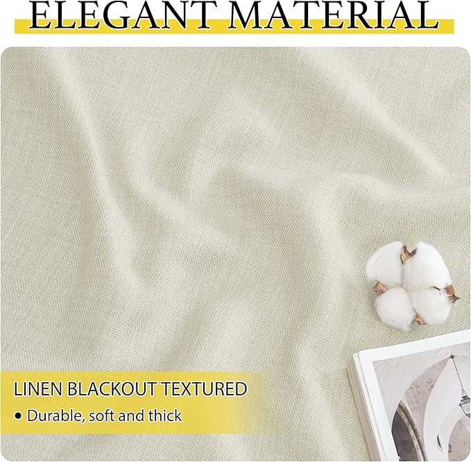 NICETOWN 24 inch Long Blackout Tiers, Farmhouse Grommet Half Window Curtains