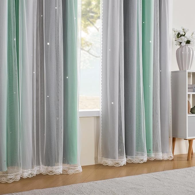 XiDi Blackout Curtains for Bedroom & Kids Room