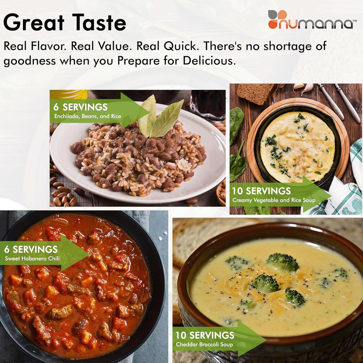 NuManna 80 Servings Grab-n-Go Bucket | 12 lbs Freeze-Dried Meals | 25+ Year Shelf Life | Emergency & Camping Food Kit | Ready-to-Eat Pantry Essentials