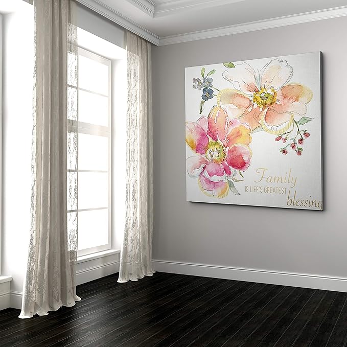 Wexford Home Family Blessing Gallery Wrapped Canvas Wall Art, 32x32, Multicolor