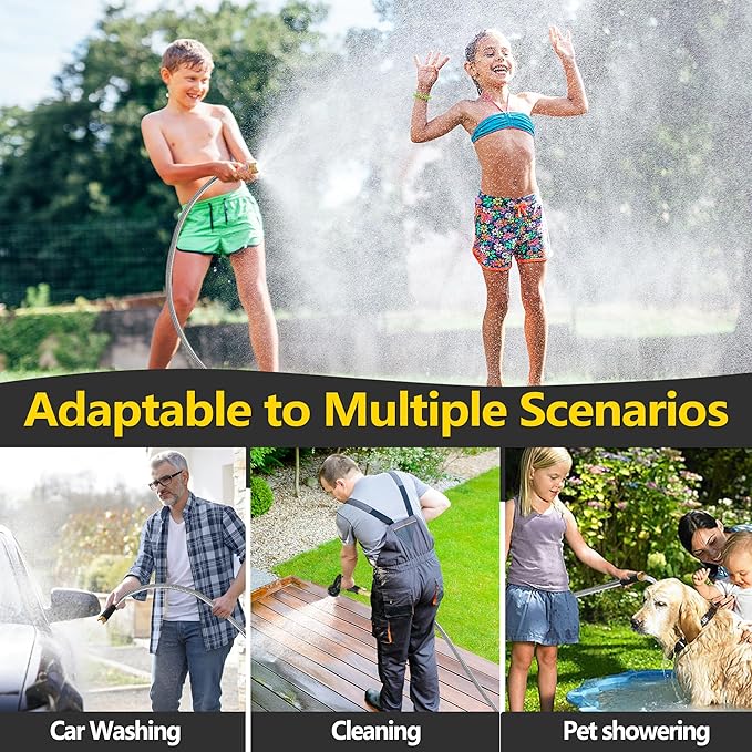 200 ft Stainless Steel Garden Hose - 2026 New Upgraded Metal Water hose - Flexible Water Hoses Pipes with Latex Core, 3/4" Solid Brass Connector - No-Expandable Watering Garden Hoses