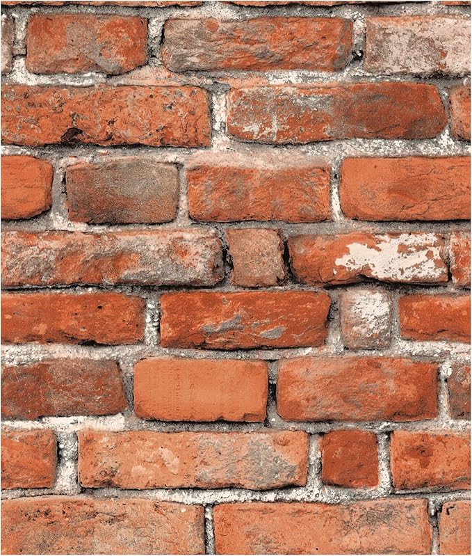 Faux Brick Peel and Stick Wallpaper 17.7" x 393" Contact Paper