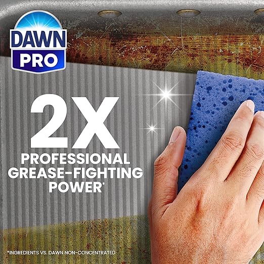 P&G Dawn Dishwashing Liquid Soap Detergent, Bulk Degreaser Removes Greasy Foods from Pots, Pans and Dishes in Commercial Restaurant Kitchens, Regular Scent, 38 oz. (Case of 8) (Packaging May Vary)