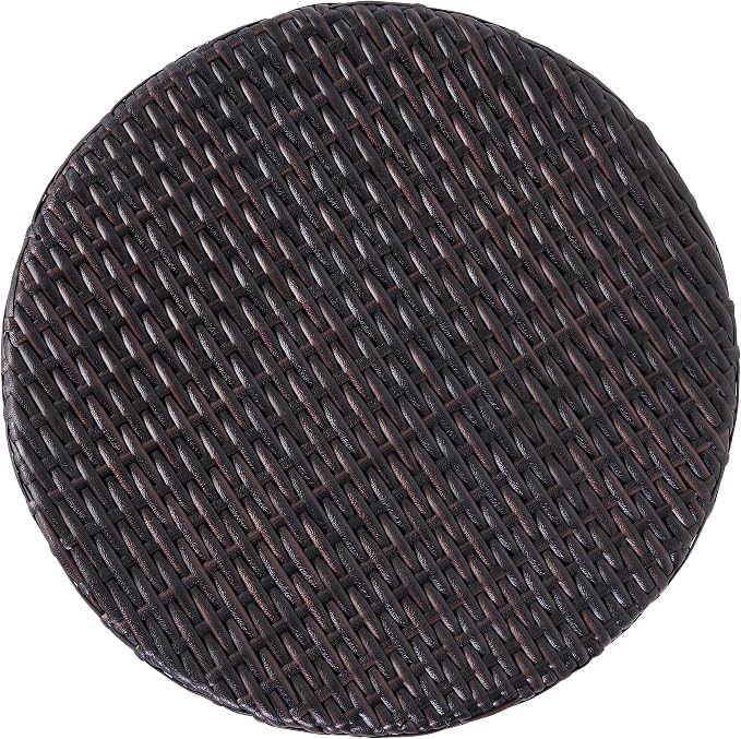 Christopher Knight Home Keaton Wicker Barrel Side Table, Multibrown 16.75 inches high x 17.5 inches wide 17.5 inches deep