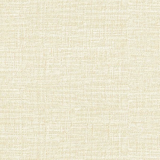 Amiya Grasscloth Cream Wallpaper Peel and Stick Beige Faux Fabric Linen Contact