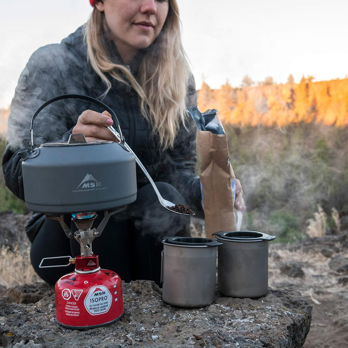 MSR Pika Hard-Anodized Aluminum Camping Teapot, Black