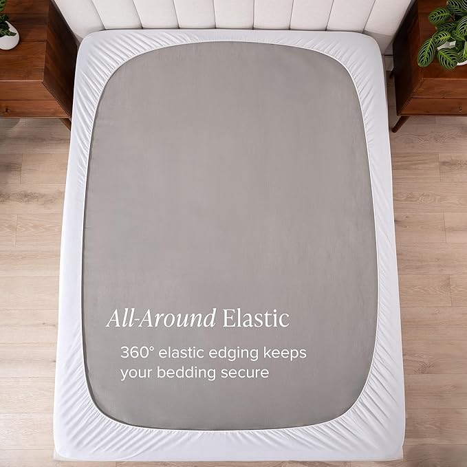 Bare Home Split King Microplush Mattress Topper - Pillow Top Reversible - Dual Sided All-Season - 8" to 24" Deep Pocket - Soft Fitted Cover - Plush Mattress Pad (Split King - 2 Twin XL)