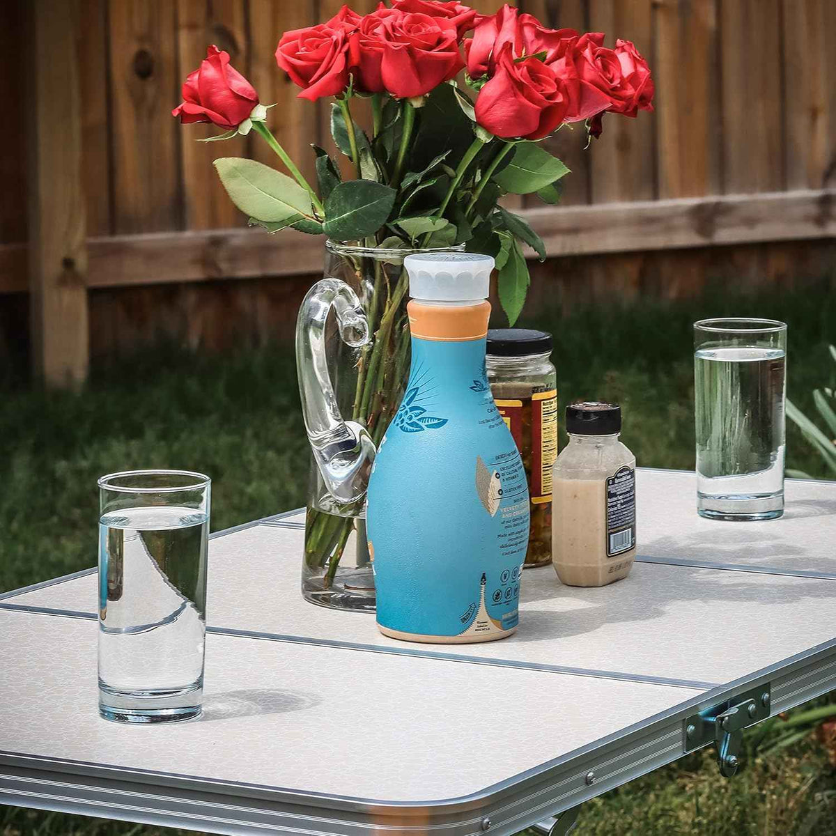 Portable Adjustable Aluminum Folding Table - Lightweight & Versatile for Outdoor Use