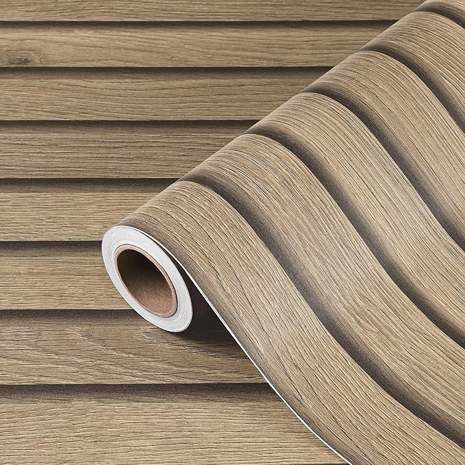 30"x160" Wood Slats Wallpaper for Bedroom Accent Walls Natural Wood Contact