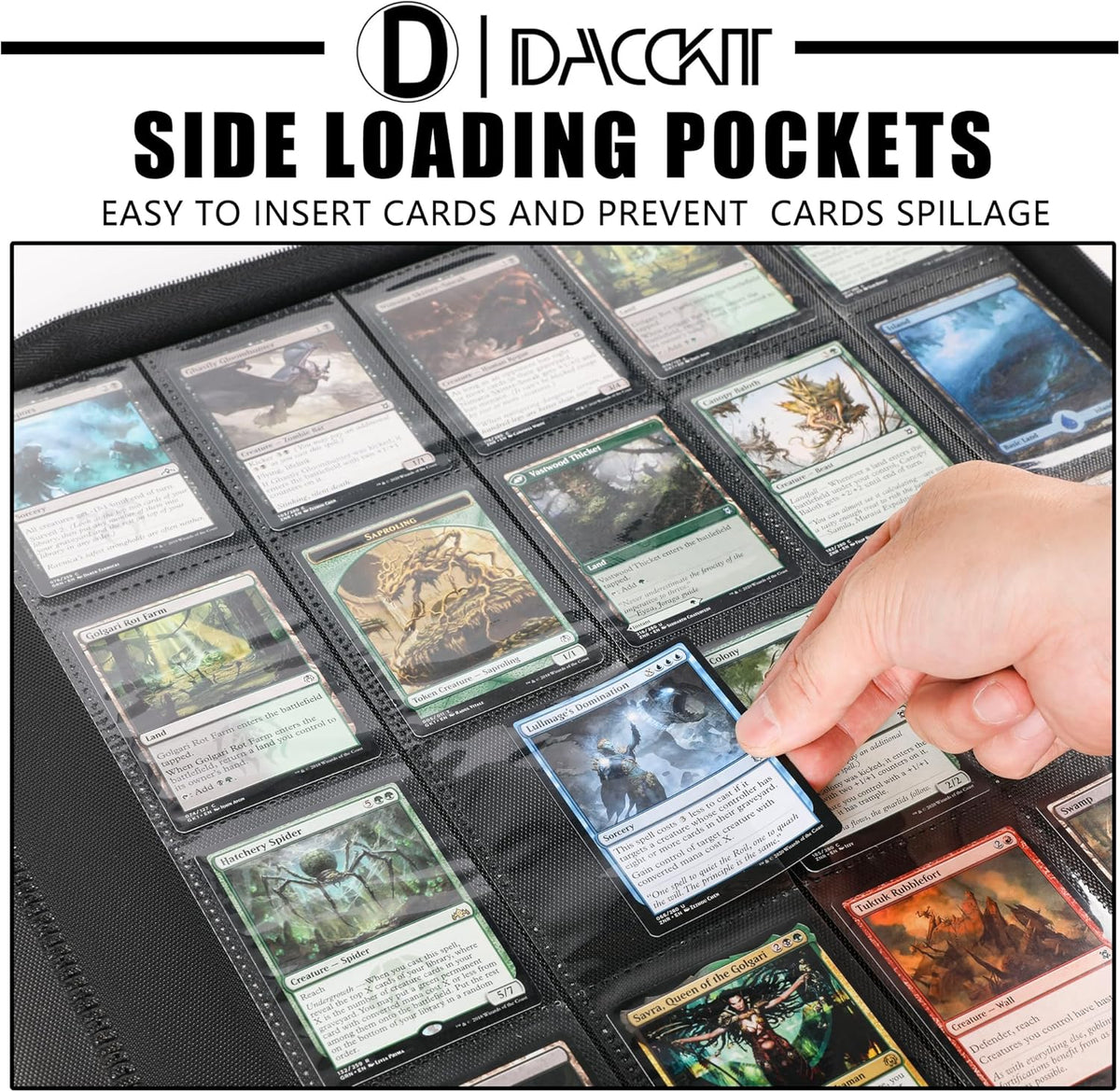 Premium 2000 Pocket Card Binder - Ringless Trading Card Album Fits 2000 Cards | Bright Orange
