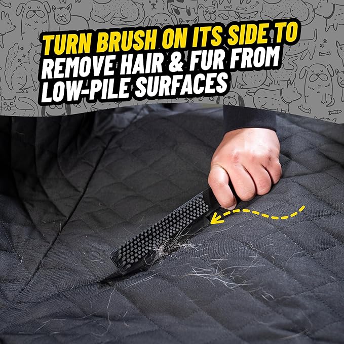 Chemical Guys Professional Rubber Pet Hair Removal Brush ?€? Multi Surface Detailing & Pet Hair Removal Tool for Cars, Trucks, SUVs, RVs & Home ?€? Removes Lint and Debris from Upholstery and Carpet