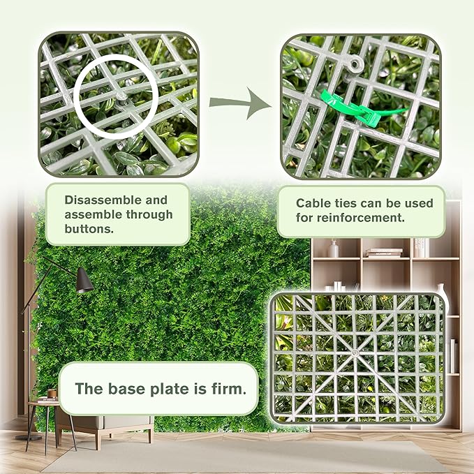 Greenery Faux Grass Wall Backdrop 60"x128" UV-Anti Artificial Green Boxwood