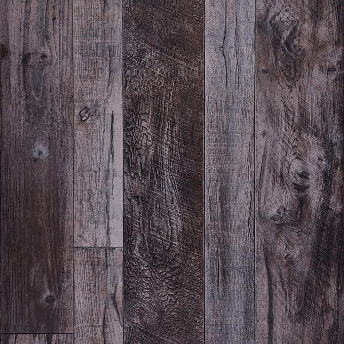 WENMER 17.71" x 118" Grey Wood Peel and Stick Shiplap Self-Adhesive Wallpaper