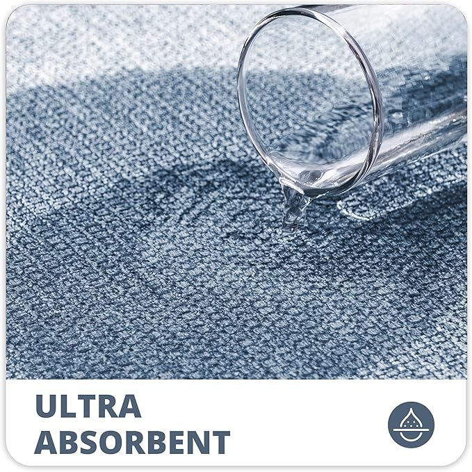 Bath Mat,Ultra Thin Bathroom Runner Rugs,Large Bath Mats for Bathroom,Quick Dry,Non-Slip,Machine Washable,Low Pile,Bath Rug,Shower Outside,Sink,Home Decor Accessories.Blue,1'5"x4'11"（17x59inch）