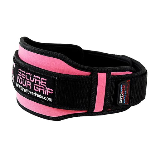 Grip Power Pads Women's Weight Lifting Belt Gym, Fitness, Bodybuilding Squats, Lunges, Deadlift, Powerlifting Weightlifting Pink, Purple (Pink, Medium)