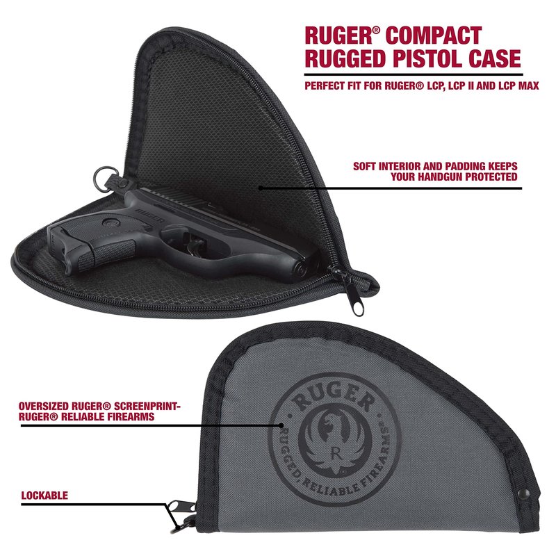 Ruger Compact 8” Pistol Case, Gray