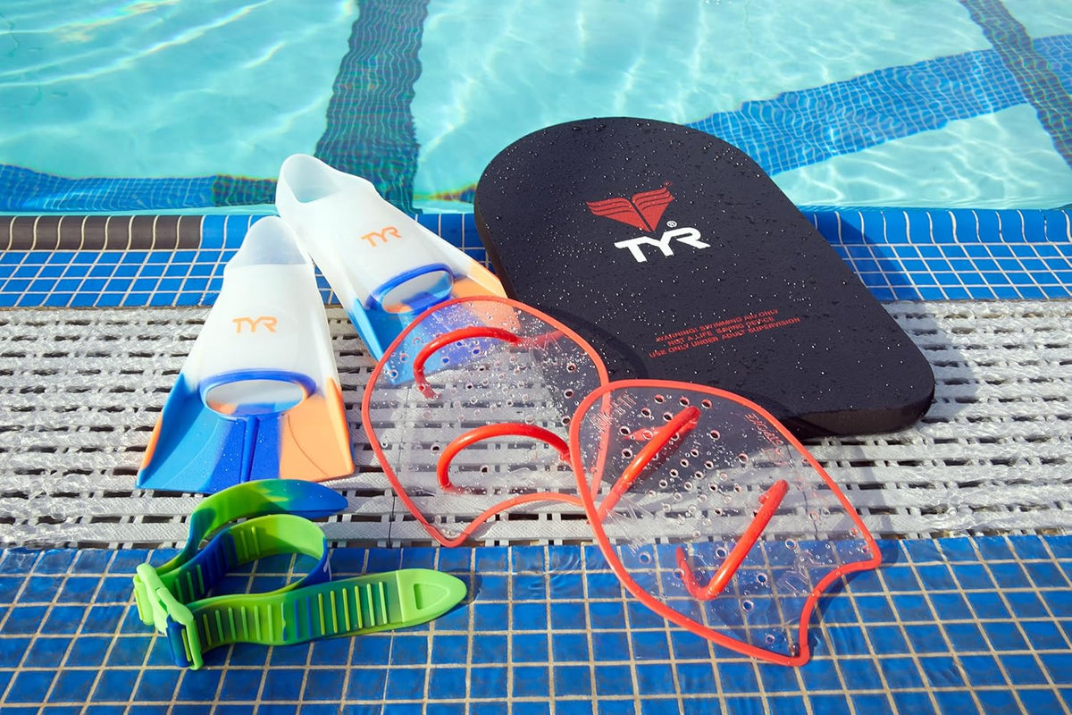 TYR Catalyst Stroke Swim Paddles - Durable Adult Training Fins for Strength & Technique Improvement