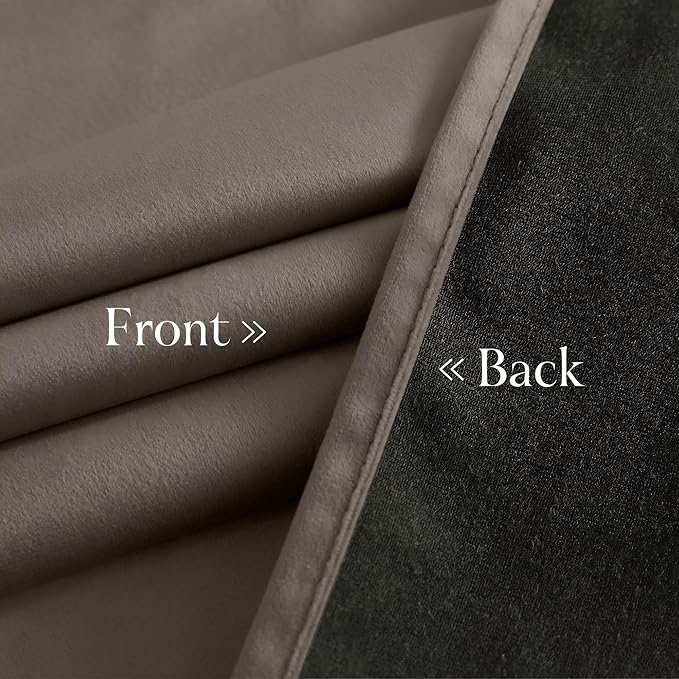 NICETOWN Blackout Velvet Curtains 102 inches Long