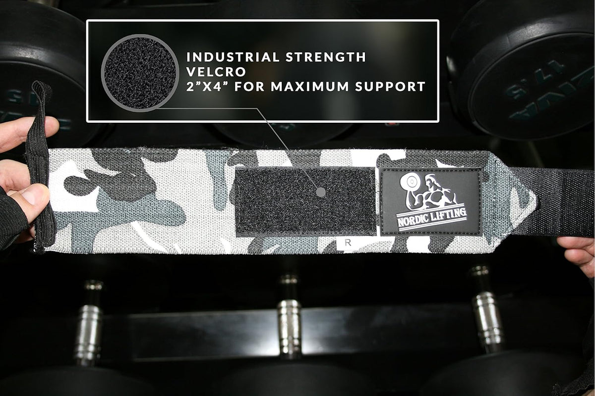 Wrist Wraps for Weightlifting & Powerlifting - Durable Support Straps with Thumb Loop (1 Pair) - Essential Gym Gear for Men & Women