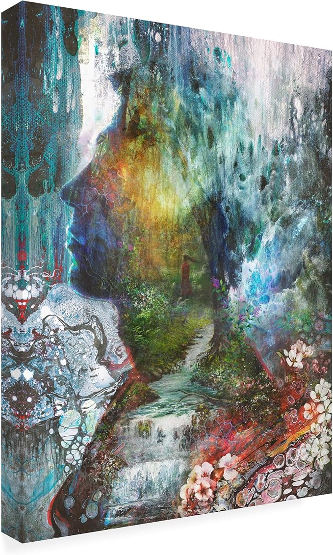 Outdoor Canvas Art - Barrett Biggers 'Forest Flow' Wall Art for Outdoor Spaces, Patios, or Gardens by Trademark Fine Art