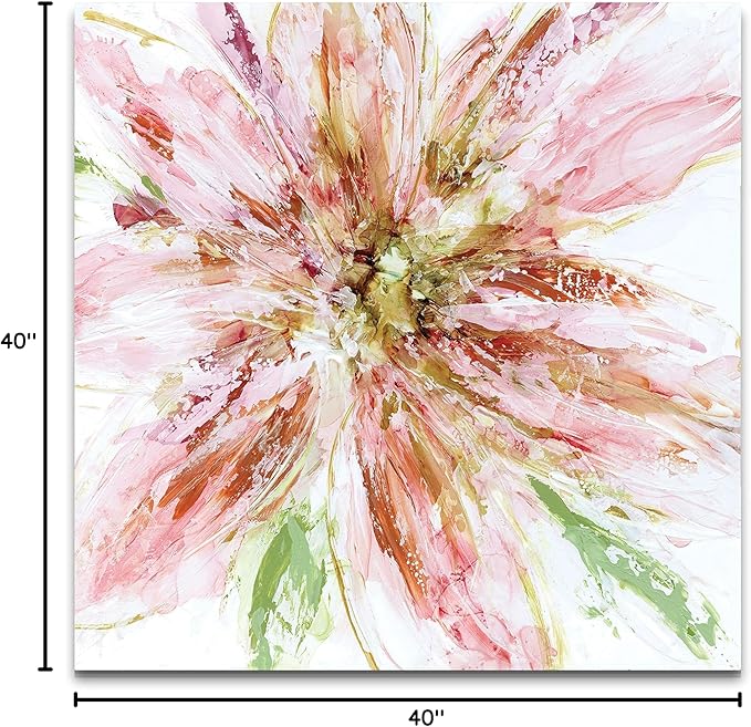 Wexford Home Floral Strokes I -Gallery Wrapped Canvas Art Print 40x40 Multicolor