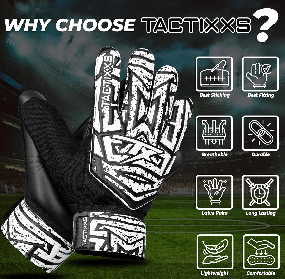 Skiennix Soccer Goalkeeper Gloves - Anti-Slip 4mm Latex Palm for Kids | Funky Design, Strong Grip