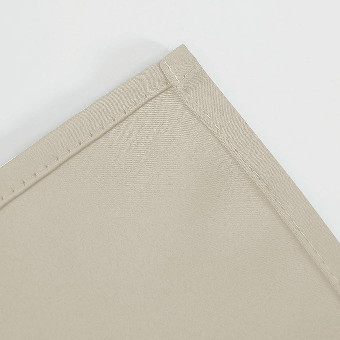 LEMOMO Light Beige Thermal Blackout Curtains/52 x 108 Inch/Set of 2 Panels Room