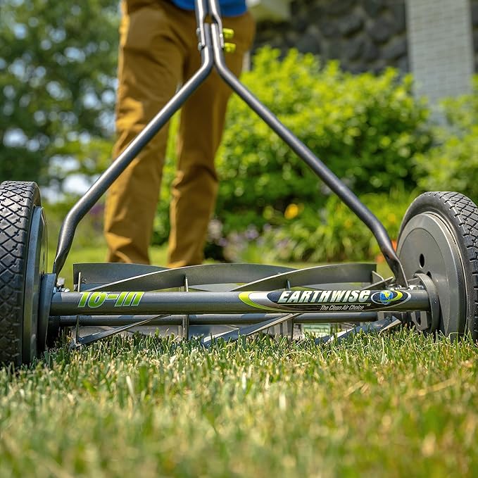 Earthwise 1715-16EW 16-Inch 7-Blade Push Reel Lawn Mower, Grey