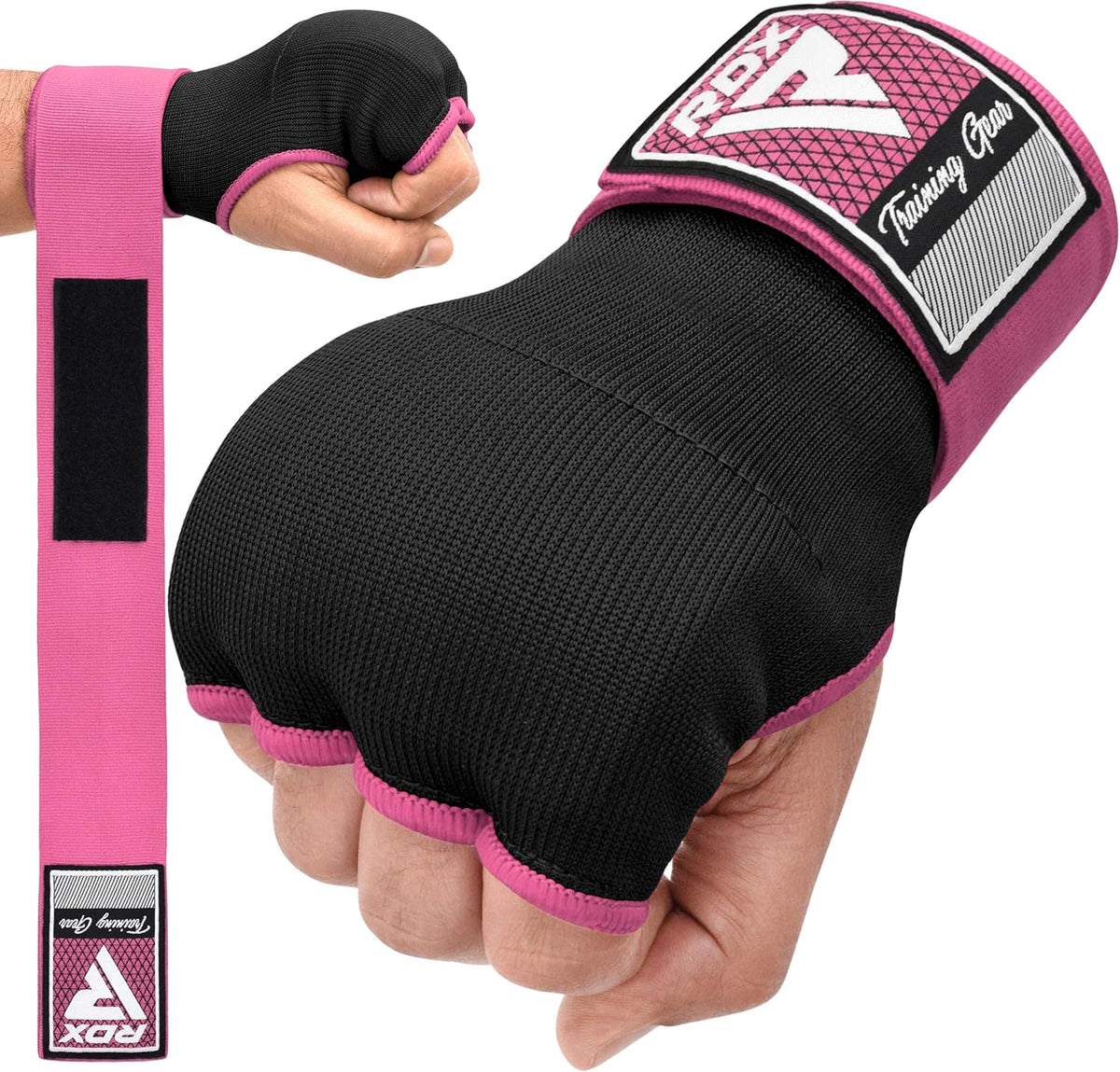 RDX Gel Boxing Hand Wraps - Elasticated Padded Inner Gloves with 100cm Long Wrist Straps for MMA & Kickboxing