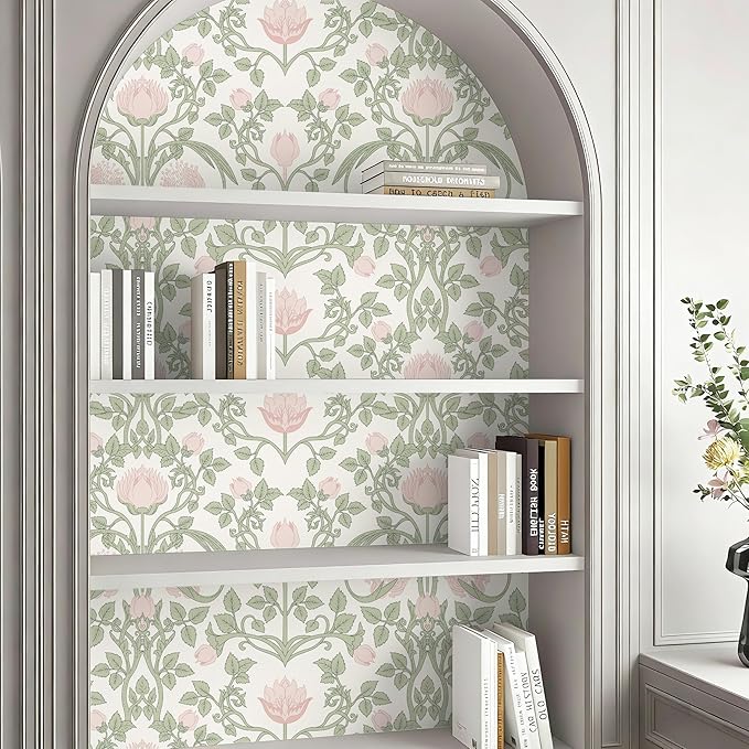 YXTII Floral Wallpaper Peel and Stick 236.2" × 17.3"