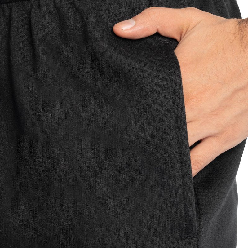 Fruit of the Loom mens Eversoft Fleece & Joggers (Regular Big Man) Sweatpants, Elastic Bottom - Black, Medium US