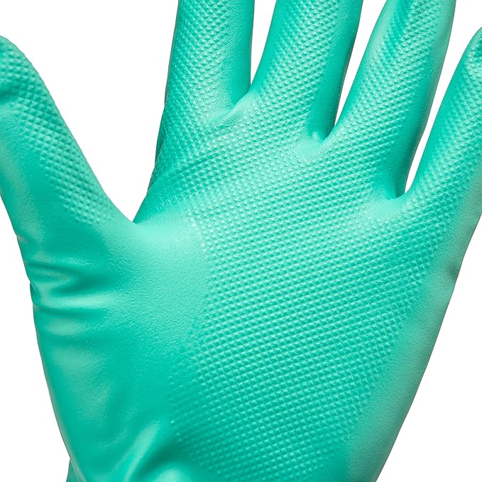 TUSKO PRODUCTS Best Nitrile Rubber Cleaning, Household, Dishwashing Gloves, Latex Free, Vinyl Free, Reusable not Disposable, Medium M (1 Pair)