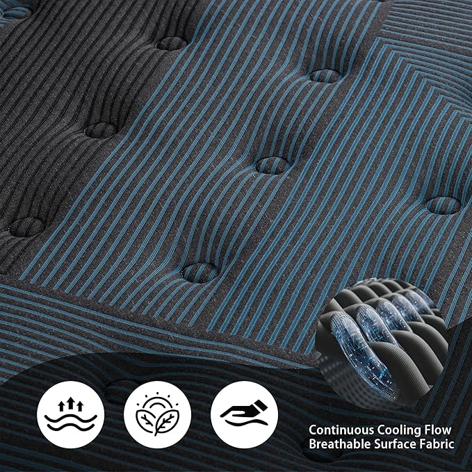 inight Full Size Mattress, 14 Inch Full Mattress in a Box, Durable Hybrid Mattresses with Gel Memory Foam & Pocket Springs, Medium Firm Feel, Pressure Relief, Cooling, Edge Support, Motion Isolation