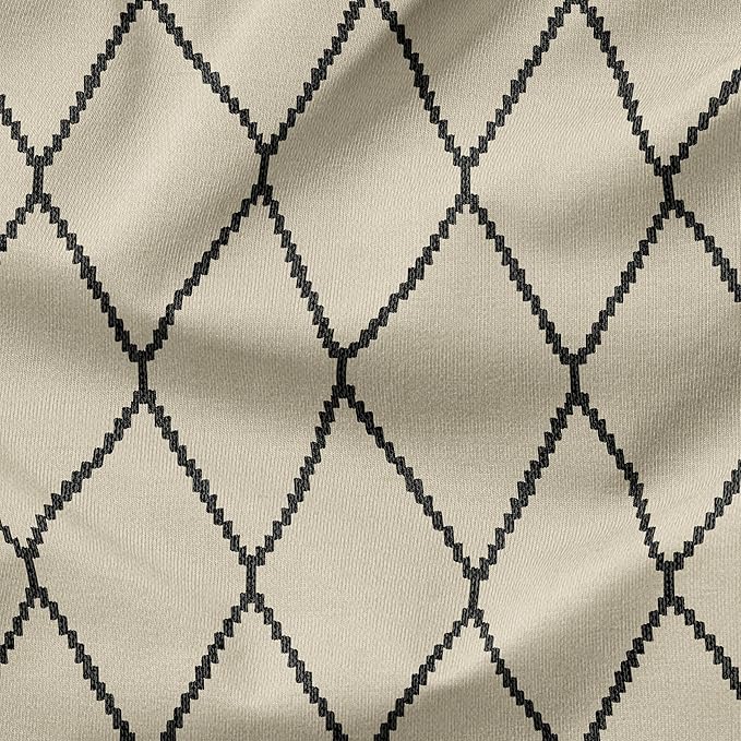 Arden Outdoor Deep Seat Cushion Set (2-Pack), 24 in x 24 in, Weather-Proof, Rain-Proof, Fade Resistant Patio Cushion for Chair, Sofa, and Couch Tan Diamond Trellis