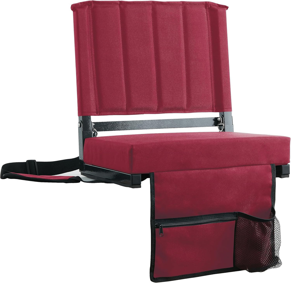 Sport Beats Stadium Seats - Comfortable Bleacher Chairs with Back Support & Cushion | Maroon, 1pc Regular - 17" W x 12" D x 16.5" H