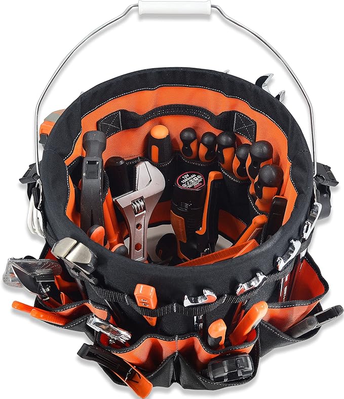 WELKINLAND 5 gallon bucket tool organizer, 5 gallon bucket holder, bucket liner, Bucket tool organizer, Tool bucket, Bucket tool bag, Bucket organizer, Bucket bag organizer, Bucket organizer