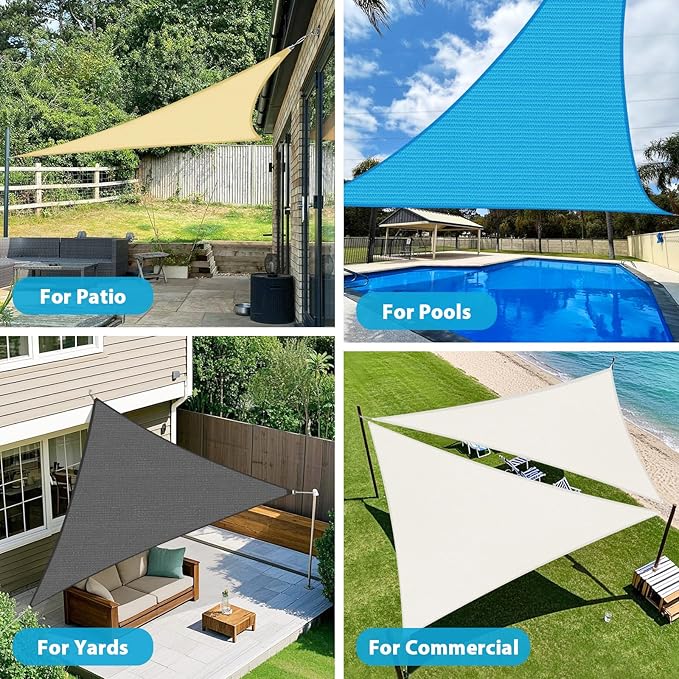 Amagenix Sun Shade Sail 13X13X18.4 Curved Edge Outdoor Shade Canopy Dark Grey Breathable 95% UV Block Shade Cloth for Patio Garden Backyard (We Make Custom Size)
