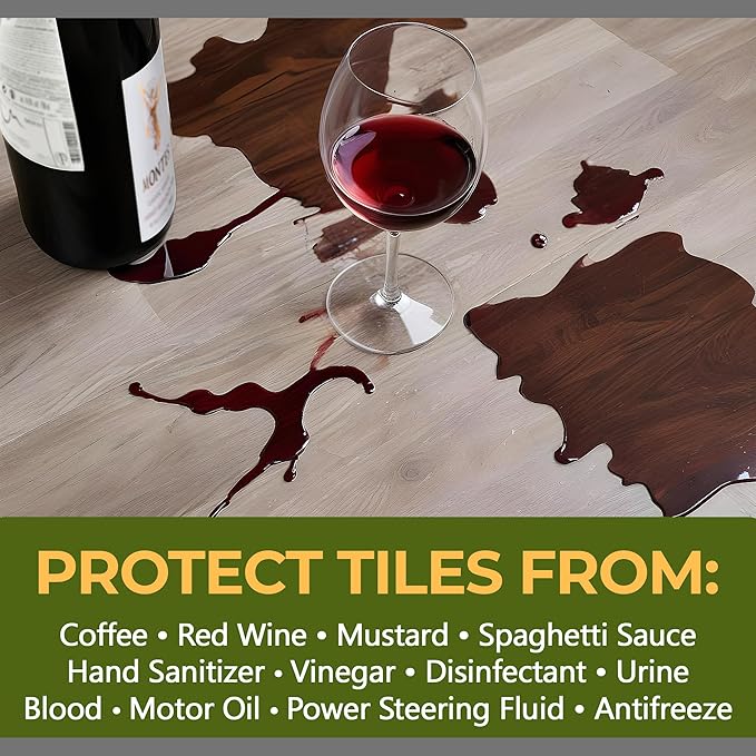 CoverTec GlazeGuard Matte Ceramic And Porcelain Tile And Grout Sealer, Flat Finish (2 Part A+B=36oz Kit)