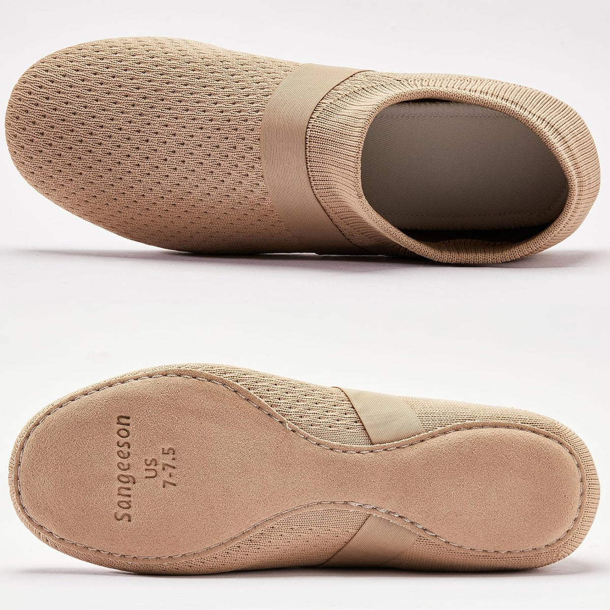 SANGEESON Slip-On Jazz Shoes - Lightweight & Breathable Dance Footwear for Men & Women