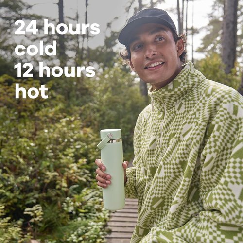 Hydro Flask Water Bottle - Insulated Stainless Steel - 20 Oz Wide Mouth Flex Lid, Leakproof & Refillable