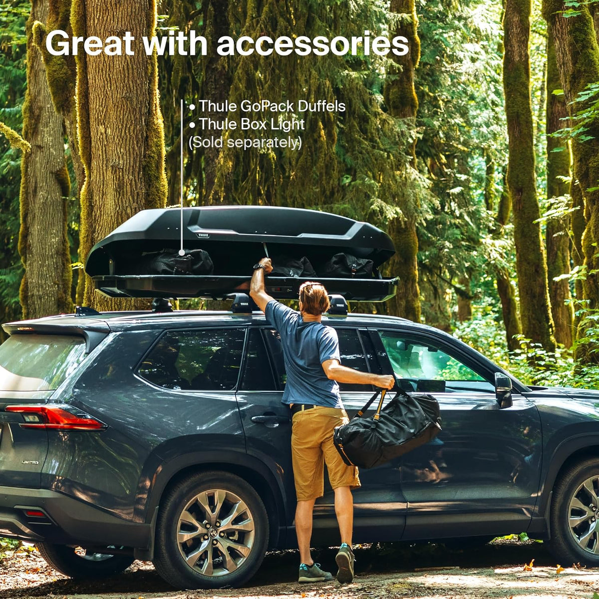 Thule Force 3 M US - Premium Rooftop Cargo Box for Extra Storage | Sleek Design & Durable Construction