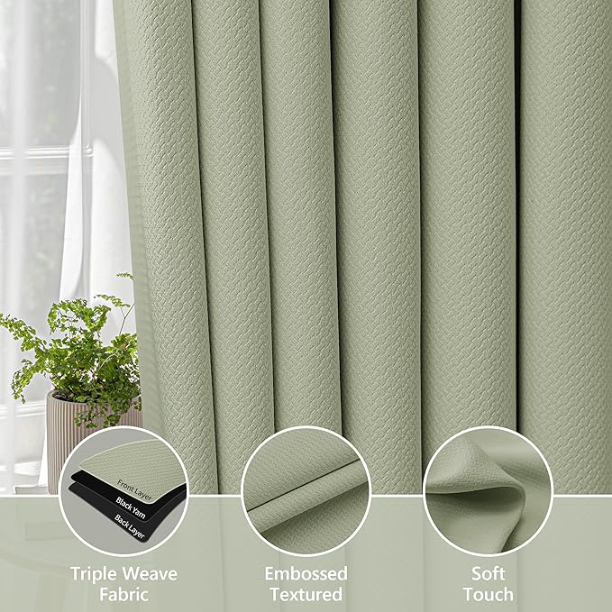 FMFUNCTEX 100% Blackout Curtains