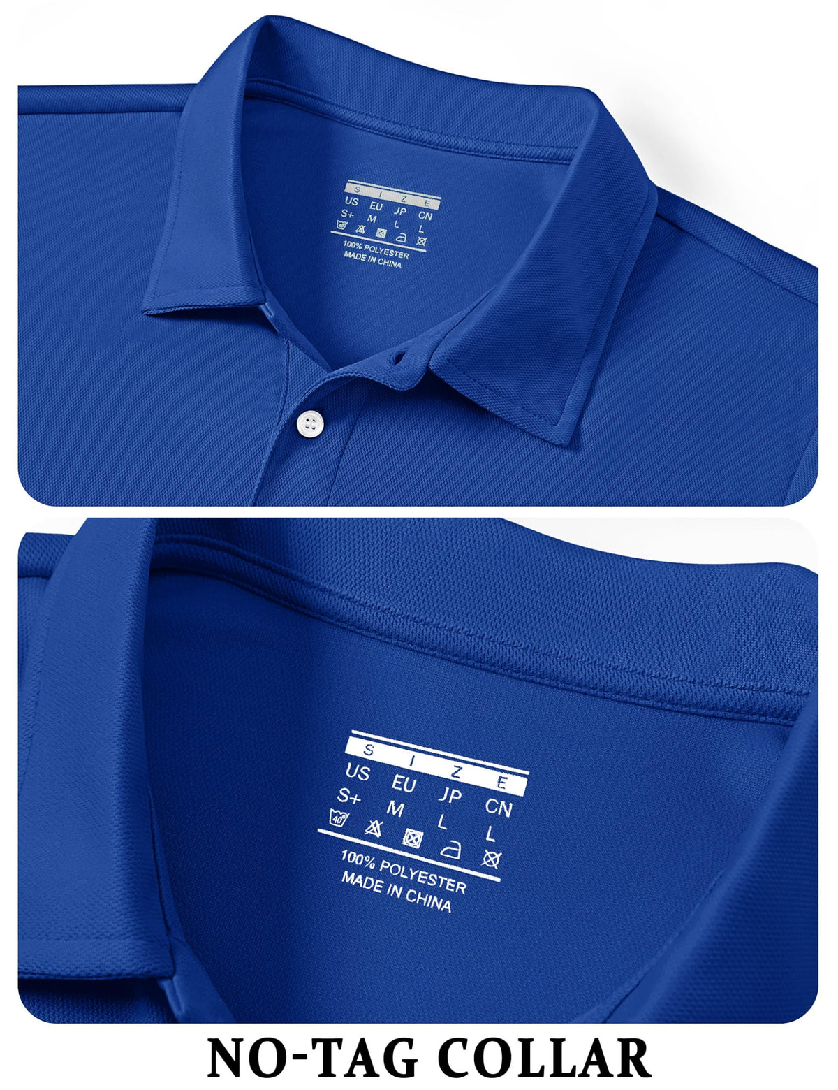 TACVASEN Mens Golf Shirt Dry Fit Mens Polo Shirts Short Sleeve Performance Golf Polos for Men with Collar Work Shirts Dark Blue, S
