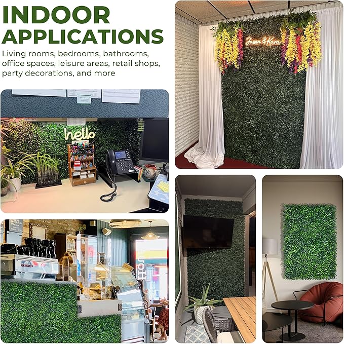 Artificial Boxwood Roll Panels: 60"x138" UV-Anti Faux Hedge Privacy Screen