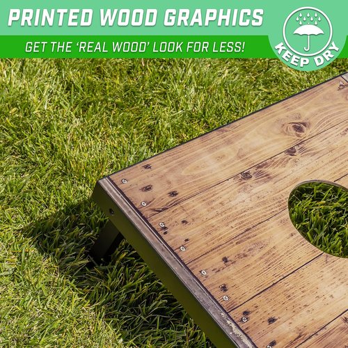 GoSports Portable Cornhole Sets - 8 Styles Available | Choose 4x2 ft or 3x2 ft with 8 Bean Bags & Travel Case